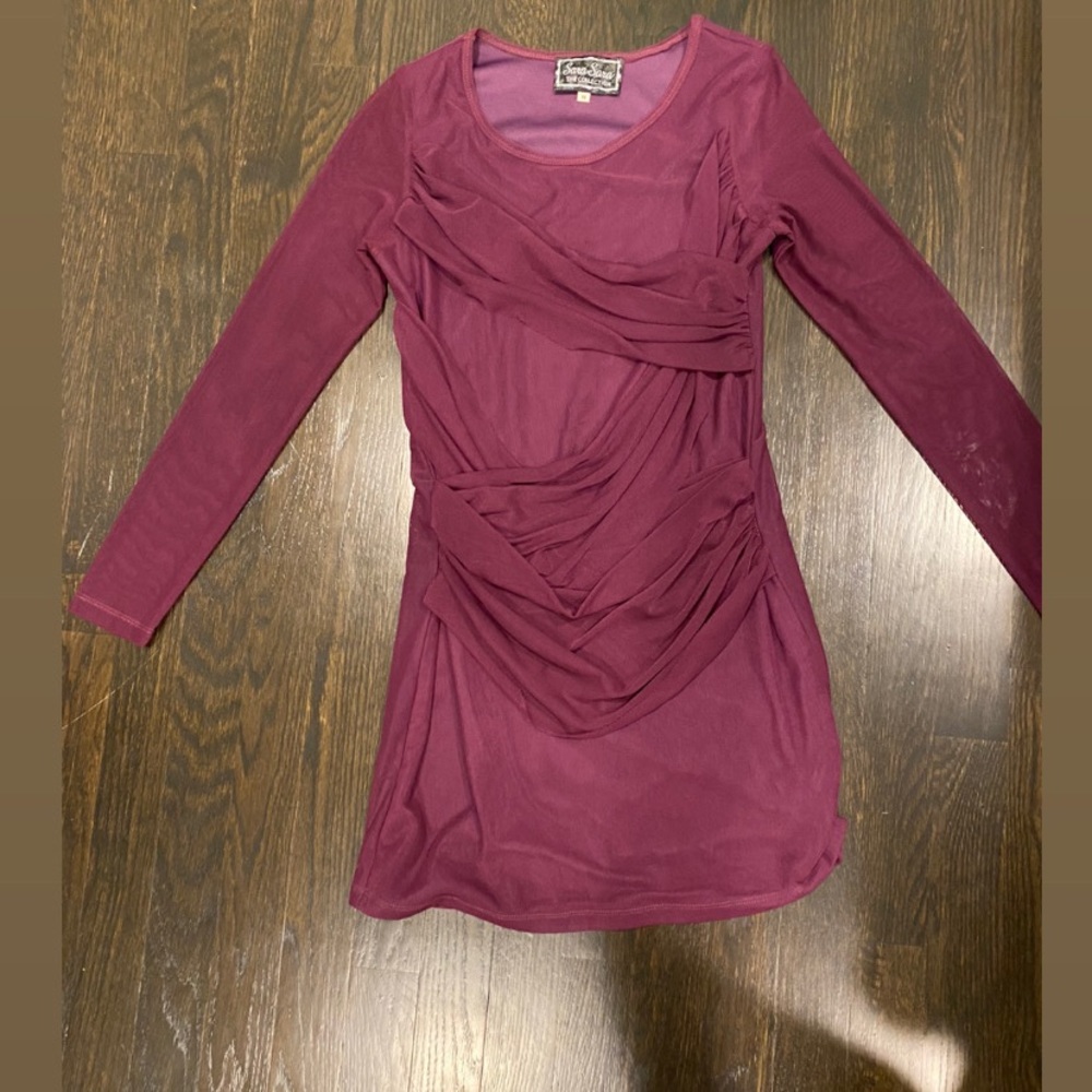 Purple long sleeve dress